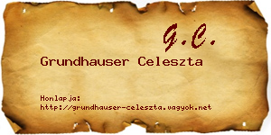 Grundhauser Celeszta névjegykártya